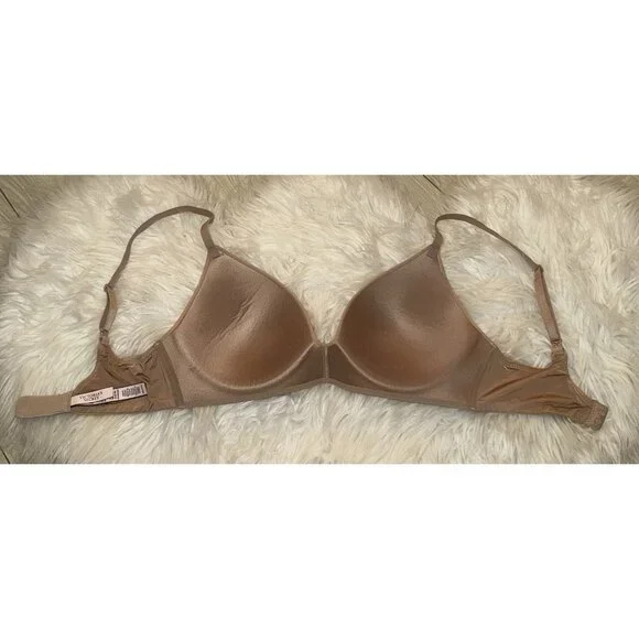 Victorias Secret T-Shirt Lightly Lined Wireless Bra Womens 32D Beige - Picture 5 of 7